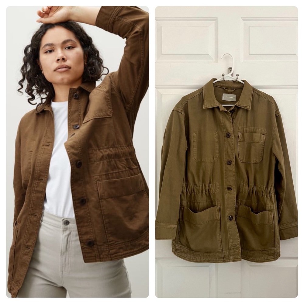 EVERLANE Cinchable Chore Jacket in Walnut